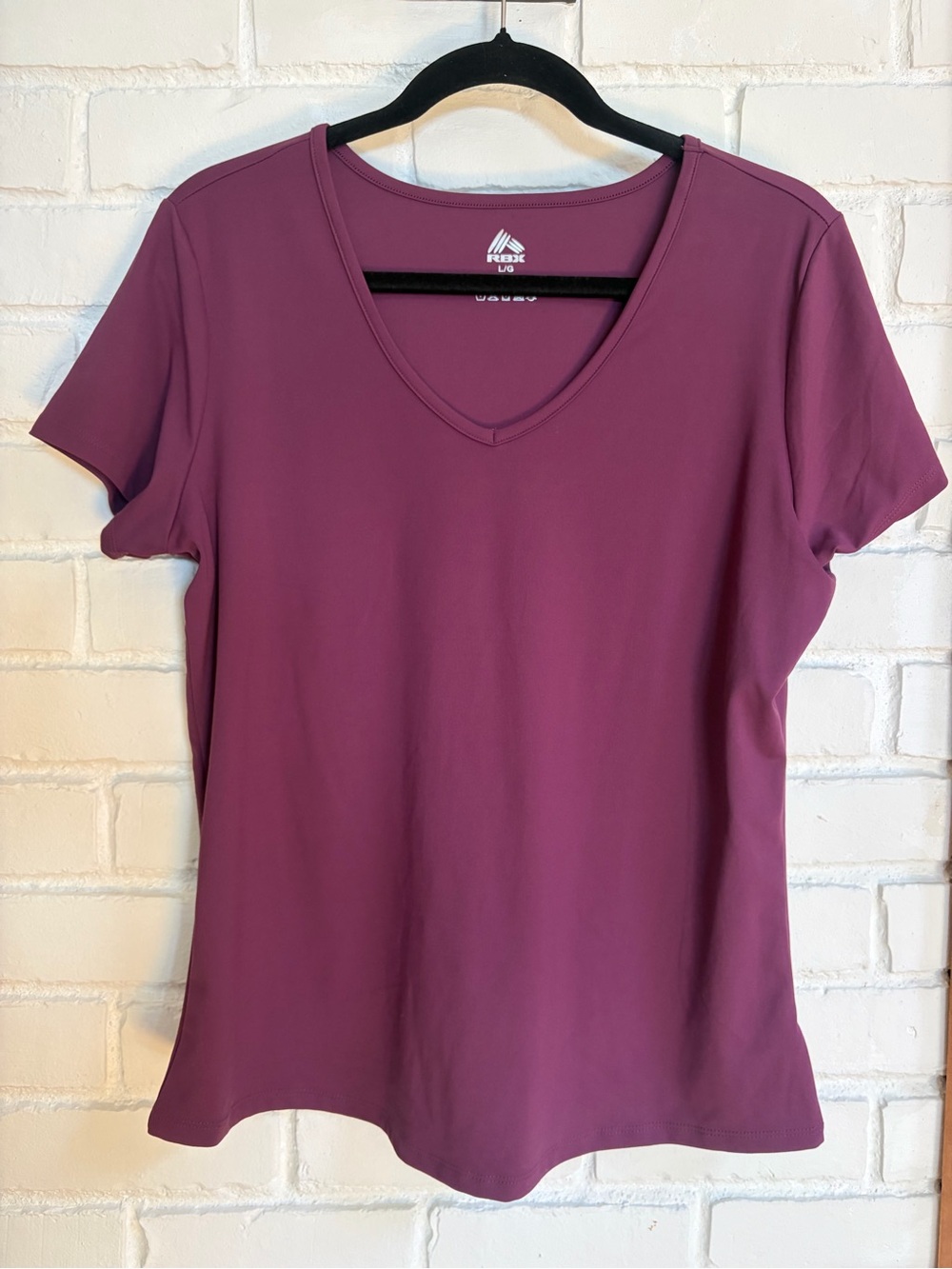 RBX Women's Short Sleeve V-Neck Tee in Plum